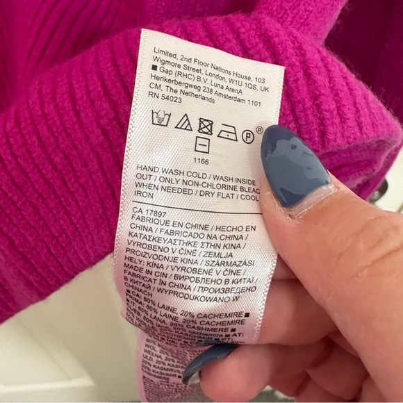 Athleta Aspen Wool Cashmere Pink Purple Turtleneck Sweater - Picture 8 of 9